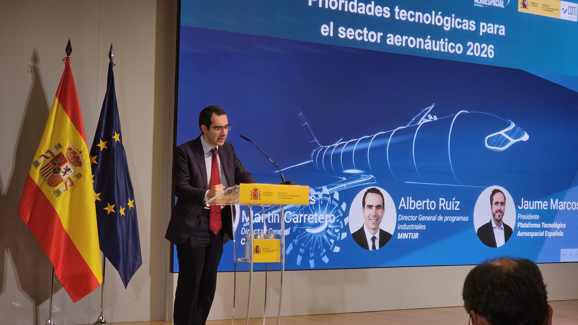 Intervención de Martín Carretero durante el evento