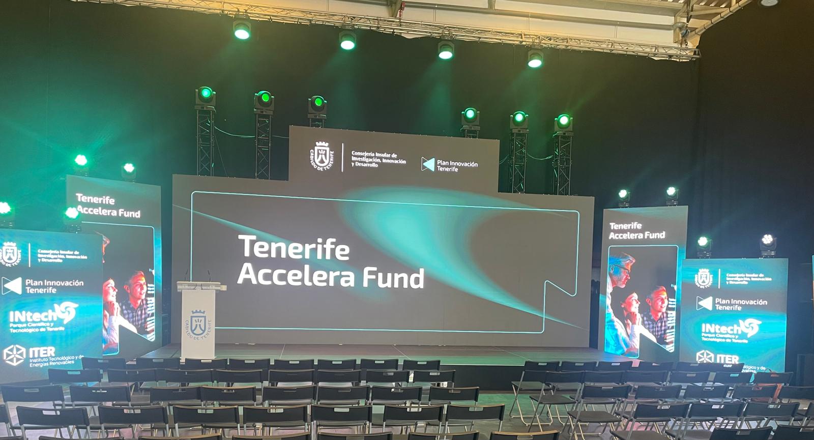 Escenario de la jornada informativa de Tenerife Accelera Fund